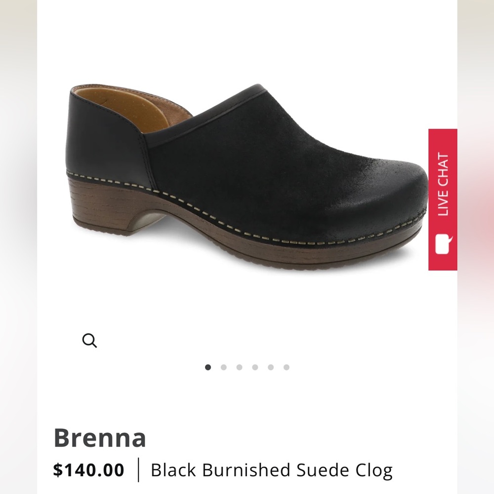 Dansko Brenna Burnished Suede size 39 black